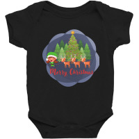 Elf And Reindeers Baby Bodysuit | Artistshot