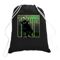 Retro Hopkinsville Goblins Cool Vintage Kentucky Goblin Cryptid Cartoo Drawstring Bags | Artistshot