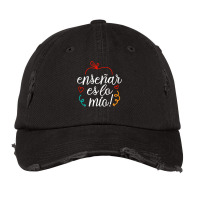 Womens Ensenar Es Lo Mio Playera Bilingual Spanish Teacher Vintage Cap | Artistshot