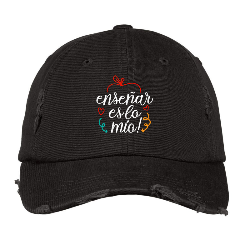 Womens Ensenar Es Lo Mio Playera Bilingual Spanish Teacher Vintage Cap by liqualyfu | Artistshot