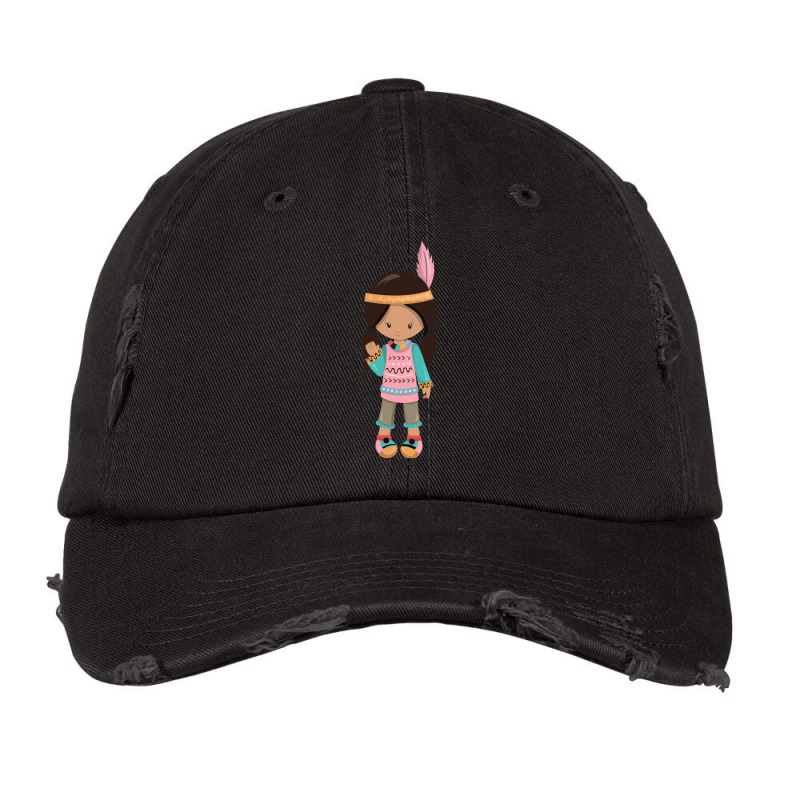 Native American Girl Vintage Cap by WesleyCopenheaver | Artistshot