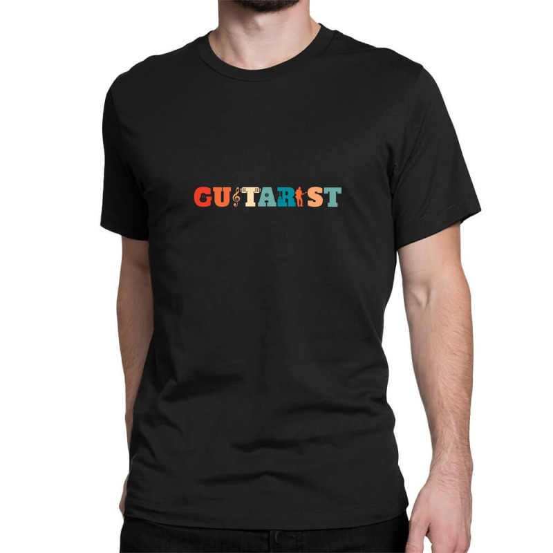 Retro Guitar String Instrument Musician - Vintage Guitarist 1 Classic T-shirt | Artistshot