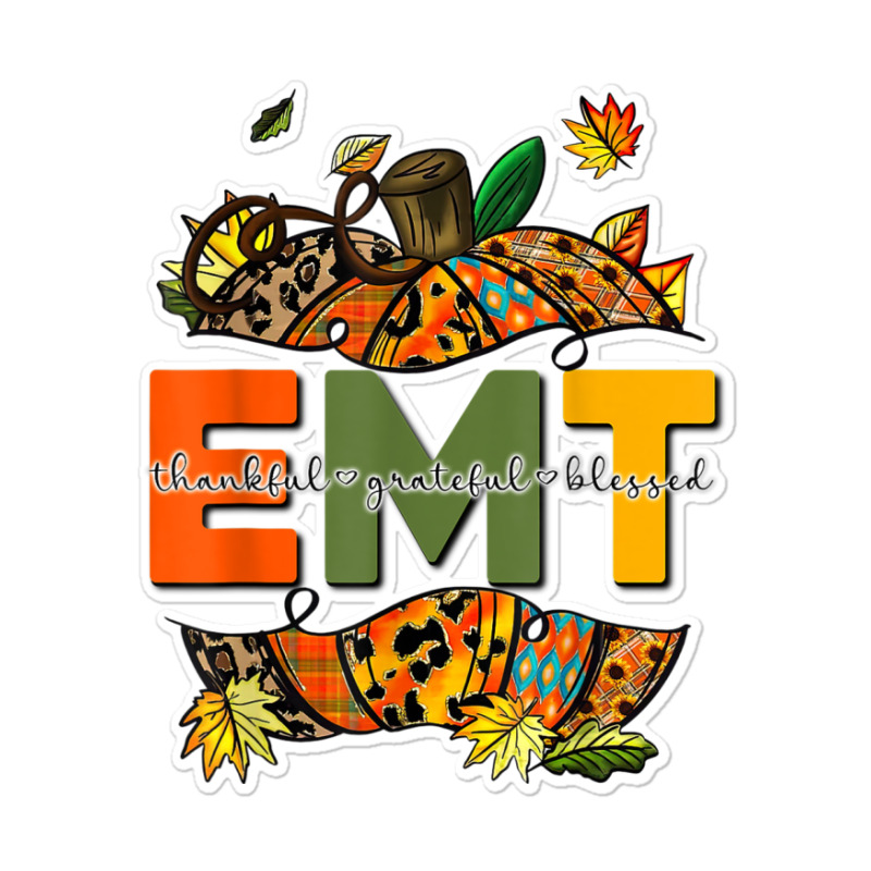 Emergency Medical Technicians Pumpkin Cute Autumn Halloween Sticker | Artistshot