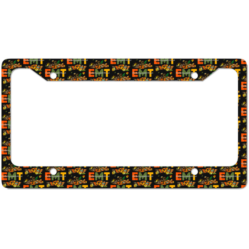 Emergency Medical Technicians Pumpkin Cute Autumn Halloween License Plate Frame | Artistshot