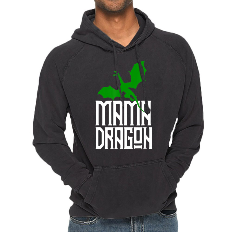 Mama Dragon Matching Family Tribe Green Mom Mother Vintage Hoodie | Artistshot