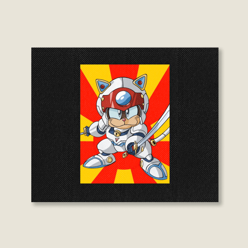 Samurai Pizza Cats Anime Gift Landscape Canvas Print | Artistshot