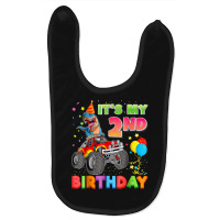 It's My 2nd Birthday 2 Year Old Dinosaur Monster Car Truck Baby Bibs | Artistshot