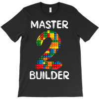 Master Building 2nd Bday Building Brick Blocks Kids Boys T-shirt | Artistshot