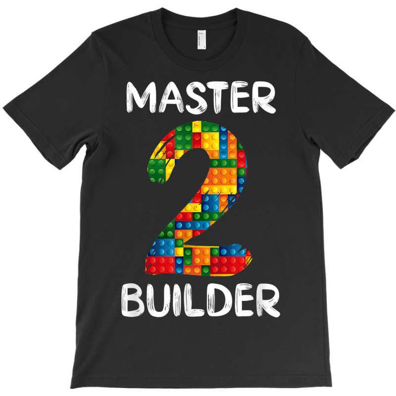 Master Building 2nd Bday Building Brick Blocks Kids Boys T-shirt | Artistshot