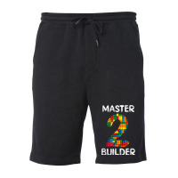 Master Building 2nd Bday Building Brick Blocks Kids Boys Fleece Short | Artistshot