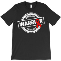 Warrior Red Ribbon Products & Gifts For Vasculitis Awareness T-shirt | Artistshot