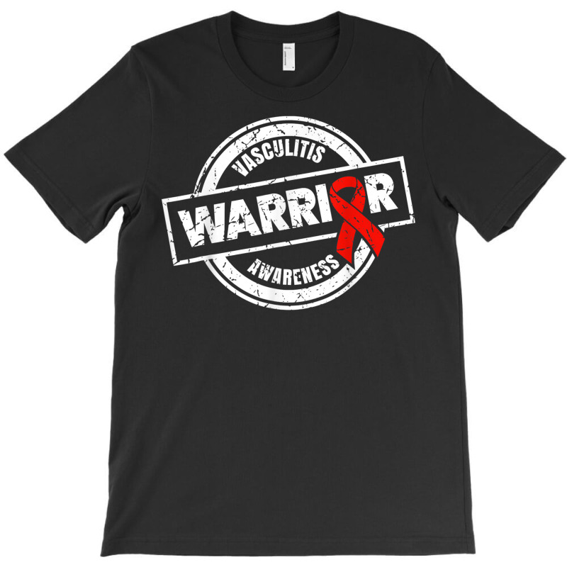 Warrior Red Ribbon Products & Gifts For Vasculitis Awareness T-shirt | Artistshot