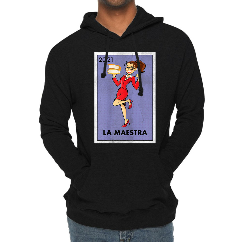 Womens La Maestra Lottery Espanol Gift Spanish Bilingual Teacher Lightweight Hoodie by liqualyfu | Artistshot