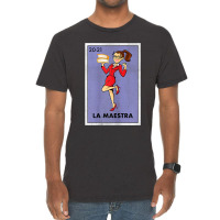 Womens La Maestra Lottery Espanol Gift Spanish Bilingual Teacher Vintage T-shirt | Artistshot