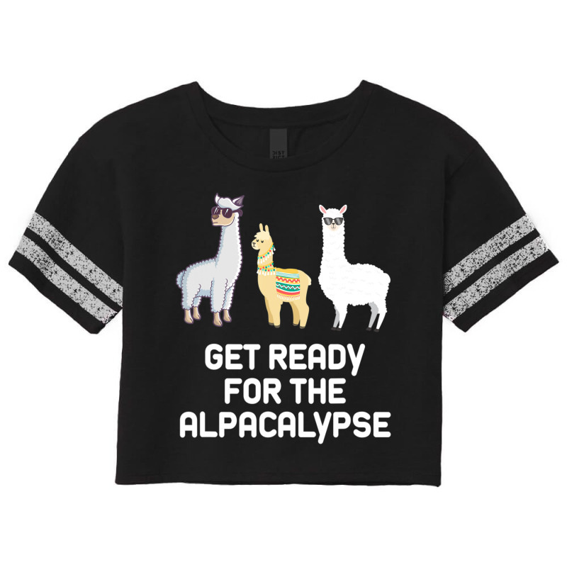 Alpaca Get Ready For Alpacalypse Pun Punny Scorecard Crop Tee by cm-arts | Artistshot