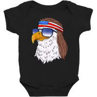 American Bald Eagle Mullet 4th Of July Usa Patriotic Baby Bodysuit | Artistshot