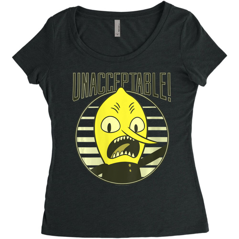 Womens Cn Adventure Time Lemongrab Unacceptable V-neck Women's Triblend Scoop T-shirt by cm-arts | Artistshot