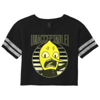 Womens Cn Adventure Time Lemongrab Unacceptable V-neck Scorecard Crop Tee | Artistshot