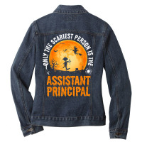 Halloween Assistant Principal For Men & Women Ladies Denim Jacket | Artistshot