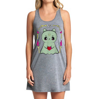 Cute Anime Black Cat Ghost And Magic Heart For Halloween Tank Dress | Artistshot