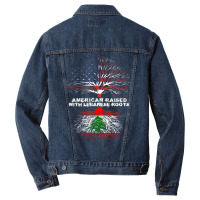 American Raised With Lebanese Roots Lebanon Men Denim Jacket | Artistshot