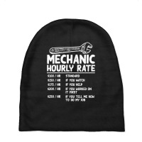 Mechanic Hourly Rate Car Motorcycle Labor Baby Beanies | Artistshot