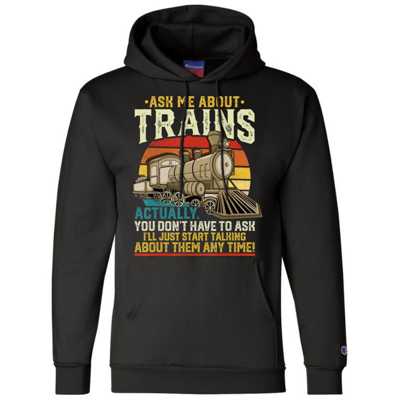 Trainspotting Trainspotter Model Trains Train Model Champion Hoodie | Artistshot