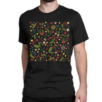 Floral Christmas Pattern Classic T-shirt | Artistshot