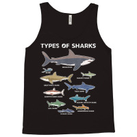 9 Types Of Sharks Educational Colorful Ocean Tank Top | Artistshot