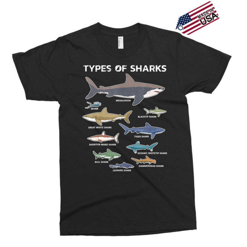 9 Types Of Sharks Educational Colorful Ocean Exclusive T-shirt | Artistshot