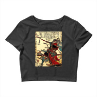 Samurai Warrior Poster Martial Arts Face Mask Gift Crop Top | Artistshot