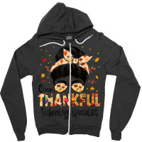 Technology Specialist One Thankful Thanksgiving Fall Autumn Zipper Hoodie | Artistshot