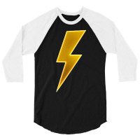 Men Women Kids Cool Yellow Lightning Bolt Thunder Print 3/4 Sleeve Shirt | Artistshot