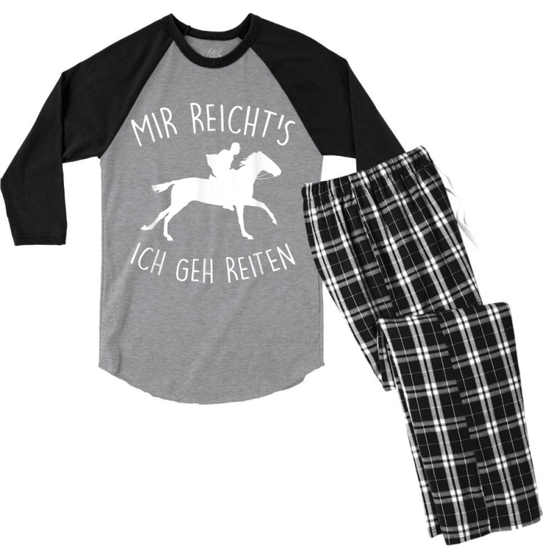 Mir Reichts Geh Riding Horse Rider Horse Owners Riding Stable Men's 3/4 Sleeve Pajama Set | Artistshot