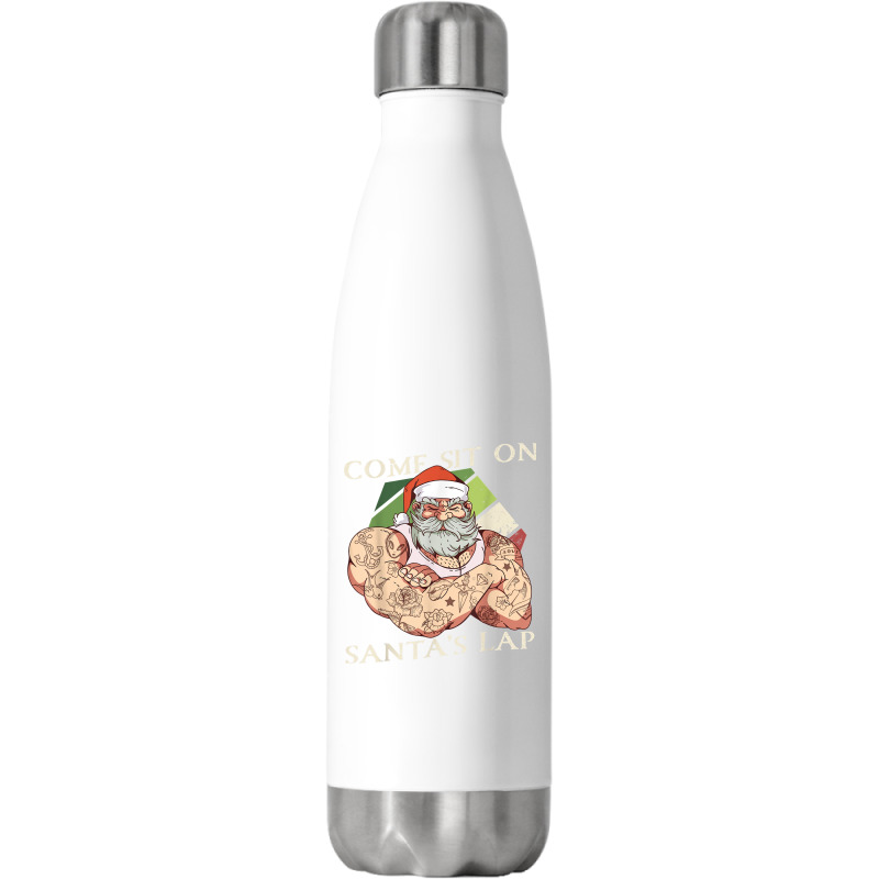 Come Sit On Santa's Lap Funny Santa Claus Christmas Beard Stainless Steel Water Bottle | Artistshot