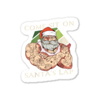 Come Sit On Santa's Lap Funny Santa Claus Christmas Beard Sticker | Artistshot