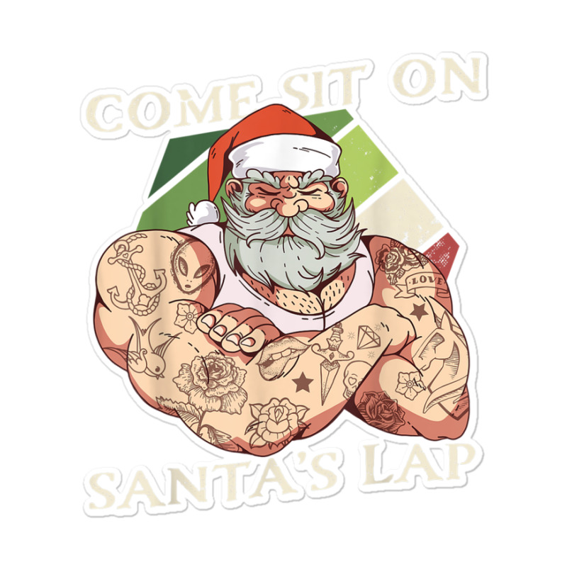 Come Sit On Santa's Lap Funny Santa Claus Christmas Beard Sticker | Artistshot