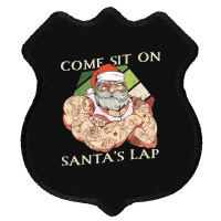 Come Sit On Santa's Lap Funny Santa Claus Christmas Beard Shield Patch | Artistshot