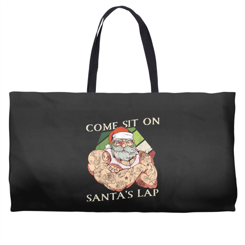 Come Sit On Santa's Lap Funny Santa Claus Christmas Beard Weekender Totes | Artistshot