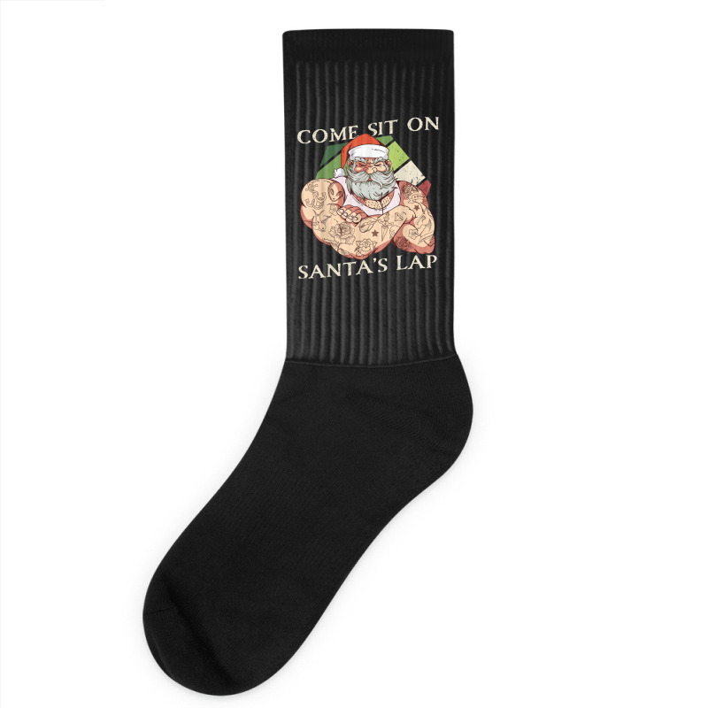 Come Sit On Santa's Lap Funny Santa Claus Christmas Beard Socks | Artistshot