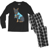 Womens Heeler I Love Mom Animal Pet Red Blue Cattle Dog Women Men's Long Sleeve Pajama Set | Artistshot