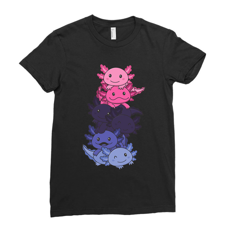 Omnisexual Gender Fluid Pride Lgbtq Axolotl Ladies Fitted T-Shirt by home12 | Artistshot