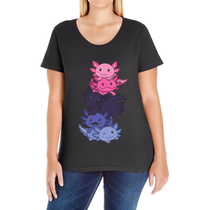 Omnisexual Gender Fluid Pride Lgbtq Axolotl Ladies Curvy T-Shirt by home12 | Artistshot