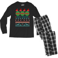 Ho Ho Ho Tacky Ugly Christmas Design Men's Long Sleeve Pajama Set | Artistshot