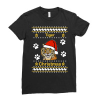 Tiger Christmas Sweater Ladies Fitted T-shirt | Artistshot