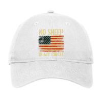 No Sheep In My Circle Patriotic American Flag Adjustable Cap | Artistshot