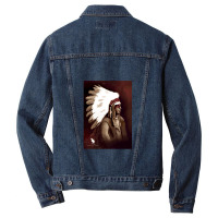 Native American Warrior Men Denim Jacket | Artistshot