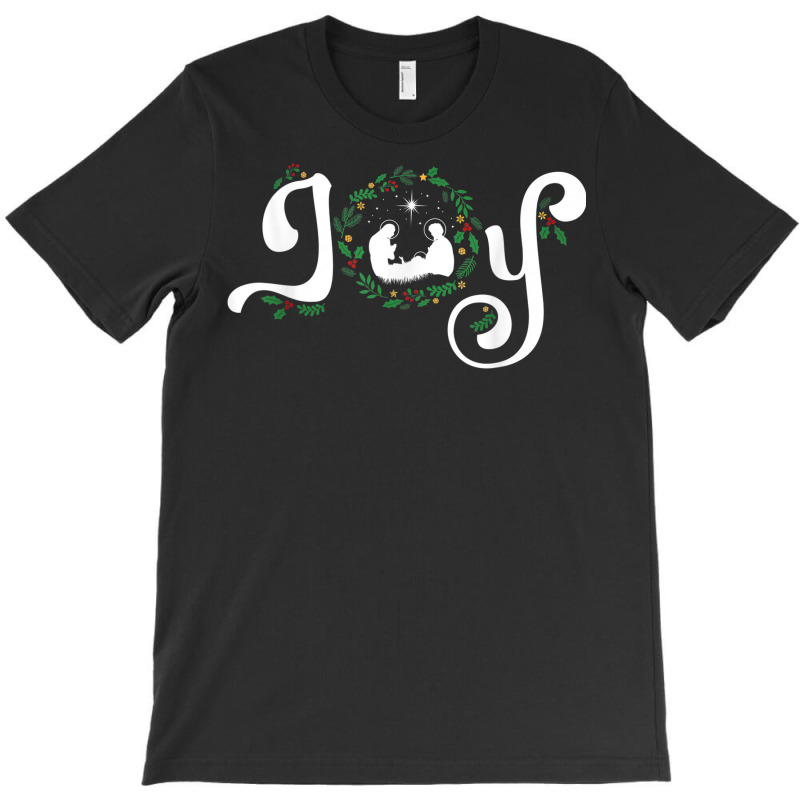 Joy Nativity Christmas Jesus Manger Christian Christmas T-Shirt by Uniform | Artistshot