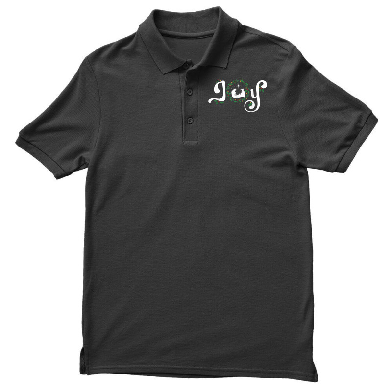 Joy Nativity Christmas Jesus Manger Christian Christmas Men's Polo Shirt by Uniform | Artistshot