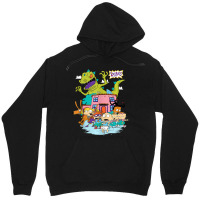 Rugrats Running Away From Reptar Unisex Hoodie | Artistshot